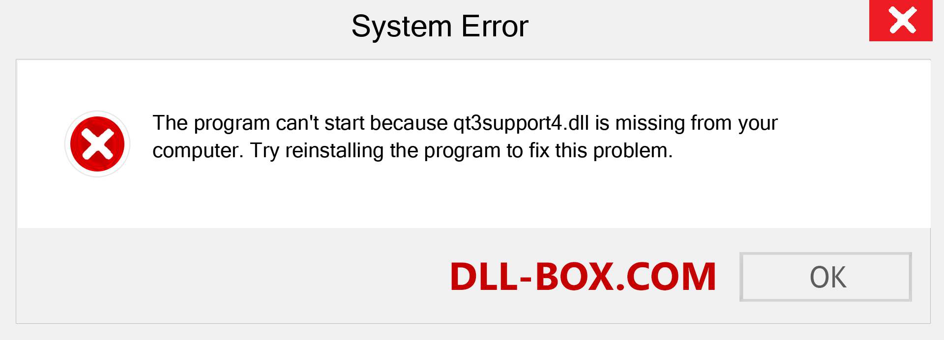  qt3support4.dll file is missing?. Download for Windows 7, 8, 10 - Fix  qt3support4 dll Missing Error on Windows, photos, images